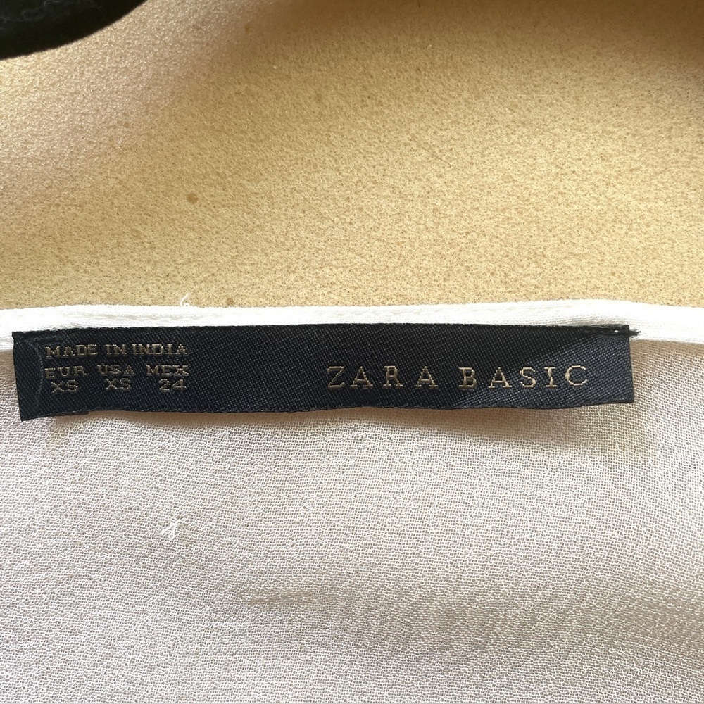 Zara White Embroidered Drop Waist Sheer Boho Dress - XS-Small - Picture 9 of 13